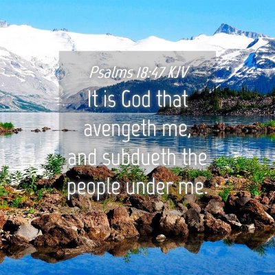 Picture 04 - Psalms 18:47 KJV - It is God that avengeth me, and subdueth the - Bible Verse Picture