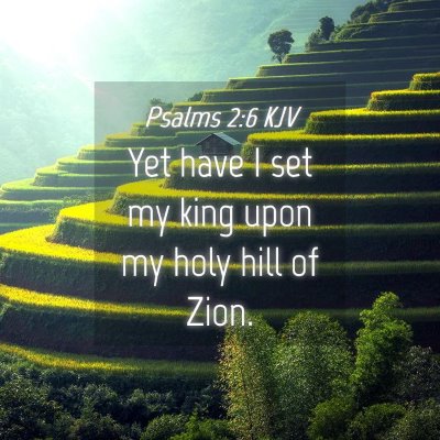 Picture 04 - Psalms 2:6 KJV - Yet have I set my king upon my holy hill of - Bible Verse Picture