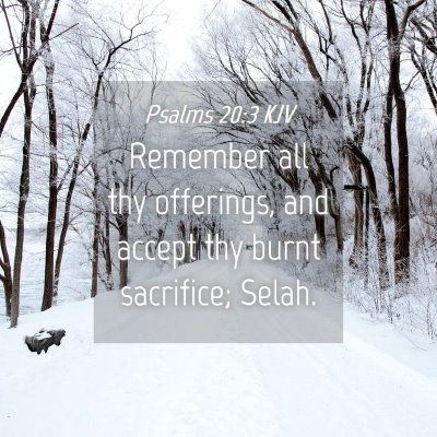 Picture 04 - Psalms 20:3 KJV - Remember all thy offerings, and accept thy burnt - Bible Verse Picture