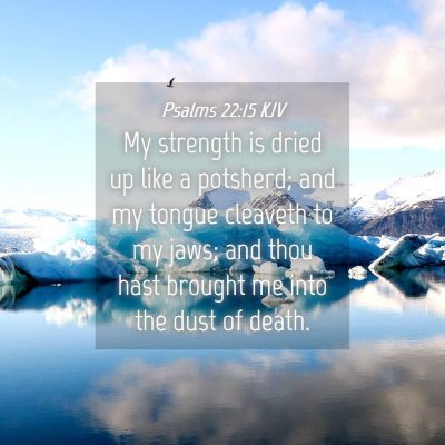 Picture 04 - Psalms 22:15 KJV - My strength is dried up like a potsherd; and my - Bible Verse Picture