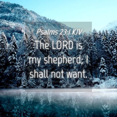 Picture 04 - Psalms 23:1 KJV - The LORD is my shepherd; I shall not - Bible Verse Picture