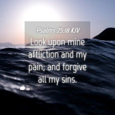 Picture 04 - Psalms 25:18 KJV - Look upon mine affliction and my pain; and - Bible Verse Picture