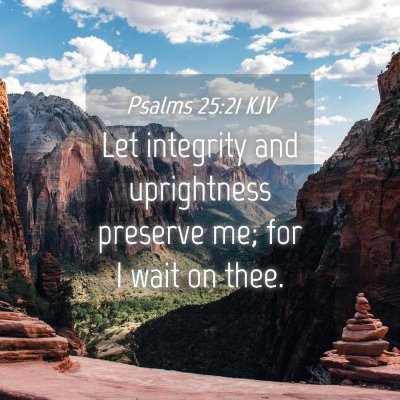 Picture 04 - Psalms 25:21 KJV - Let integrity and uprightness preserve me; for I - Bible Verse Picture
