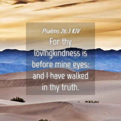 Picture 04 - Psalms 26:3 KJV - For thy lovingkindness is before mine eyes: and I - Bible Verse Picture
