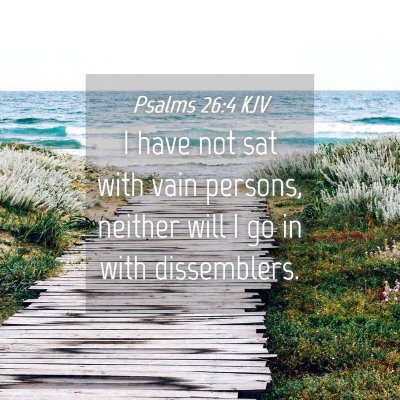 Picture 04 - Psalms 26:4 KJV - I have not sat with vain persons, neither will I - Bible Verse Picture