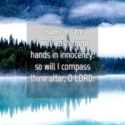 Picture 04 - Psalms 26:6 KJV - I will wash mine hands in innocency: so will I - Bible Verse Picture