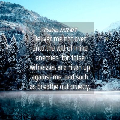 Picture 04 - Psalms 27:12 KJV - Deliver me not over unto the will of mine - Bible Verse Picture