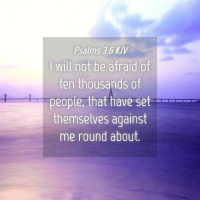 Picture 04 - Psalms 3:6 KJV - I will not be afraid of ten thousands of people, - Bible Verse Picture