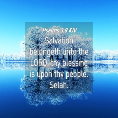 Picture 04 - Psalms 3:8 KJV - Salvation belongeth unto the LORD: thy blessing - Bible Verse Picture