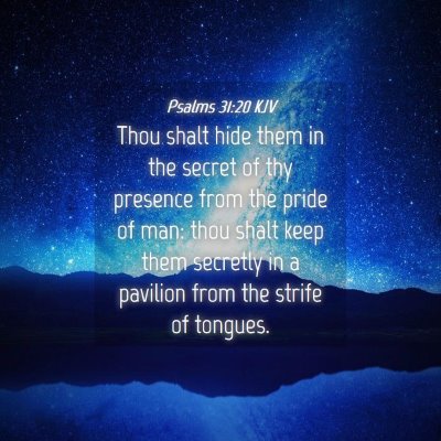 Picture 04 - Psalms 31:20 KJV - Thou shalt hide them in the secret of thy - Bible Verse Picture