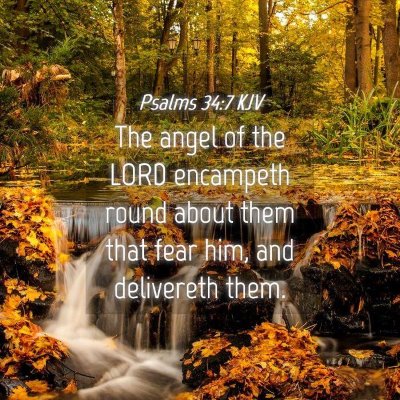 Picture 04 - Psalms 34:7 KJV - The angel of the LORD encampeth round about them - Bible Verse Picture