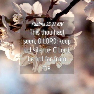 Picture 04 - Psalms 35:22 KJV - This thou hast seen, O LORD: keep not silence: O - Bible Verse Picture