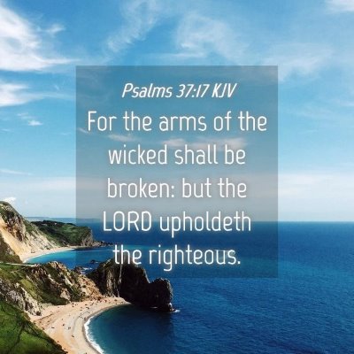 Picture 04 - Psalms 37:17 KJV - For the arms of the wicked shall be broken: but - Bible Verse Picture