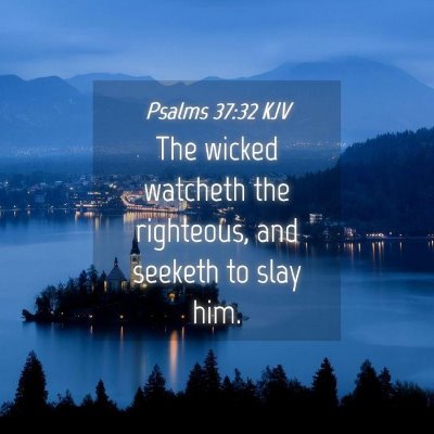 Picture 04 - Psalms 37:32 KJV - The wicked watcheth the righteous, and seeketh to - Bible Verse Picture