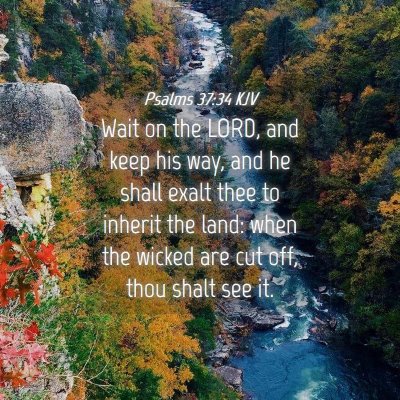 Picture 04 - Psalms 37:34 KJV - Wait on the LORD, and keep his way, and he shall - Bible Verse Picture