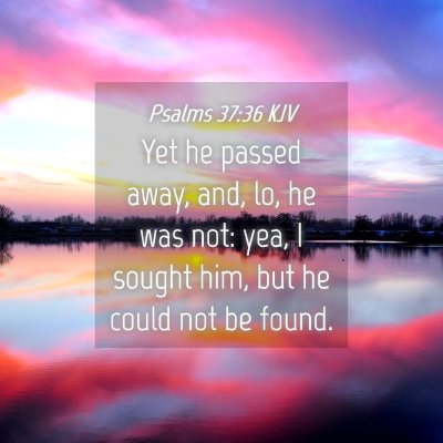 Picture 04 - Psalms 37:36 KJV - Yet he passed away, and, lo, he was not: yea, I - Bible Verse Picture