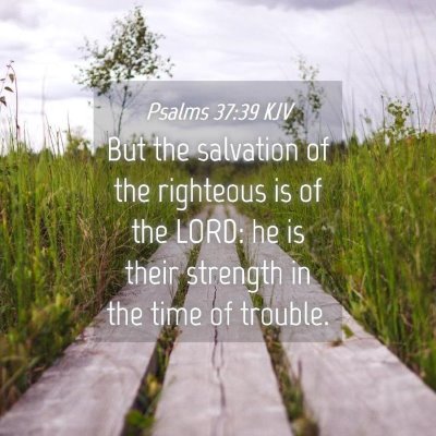 Picture 04 - Psalms 37:39 KJV - But the salvation of the righteous is of the - Bible Verse Picture