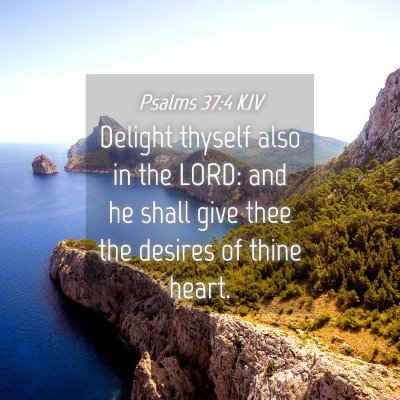 Picture 04 - Psalms 37:4 KJV - Delight thyself also in the LORD: and he shall - Bible Verse Picture
