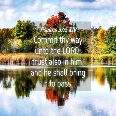 Picture 04 - Psalms 37:5 KJV - Commit thy way unto the LORD; trust also in him; - Bible Verse Picture