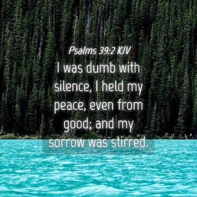 Picture 04 - Psalms 39:2 KJV - I was dumb with silence, I held my peace, even - Bible Verse Picture