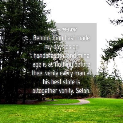 Picture 04 - Psalms 39:5 KJV - Behold, thou hast made my days as an handbreadth; - Bible Verse Picture