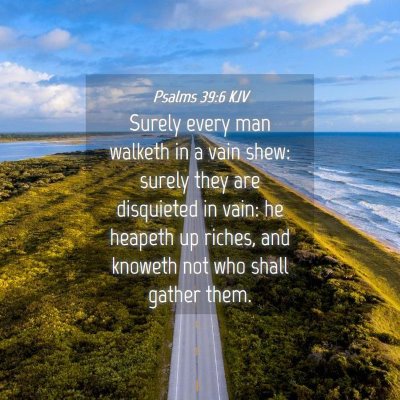 Picture 04 - Psalms 39:6 KJV - Surely every man walketh in a vain shew: surely - Bible Verse Picture