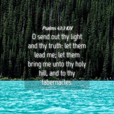 Picture 04 - Psalms 43:3 KJV - O send out thy light and thy truth: let them lead - Bible Verse Picture