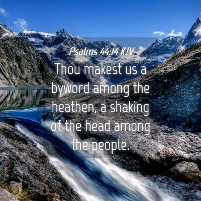 Picture 04 - Psalms 44:14 KJV - Thou makest us a byword among the heathen, a - Bible Verse Picture
