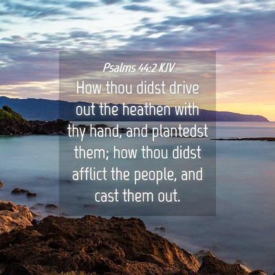 Picture 04 - Psalms 44:2 KJV - How thou didst drive out the heathen with thy - Bible Verse Picture
