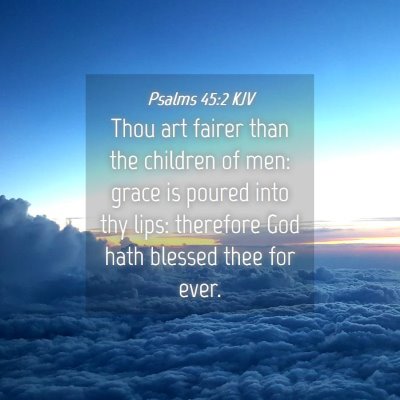 Picture 04 - Psalms 45:2 KJV - Thou art fairer than the children of men: grace - Bible Verse Picture