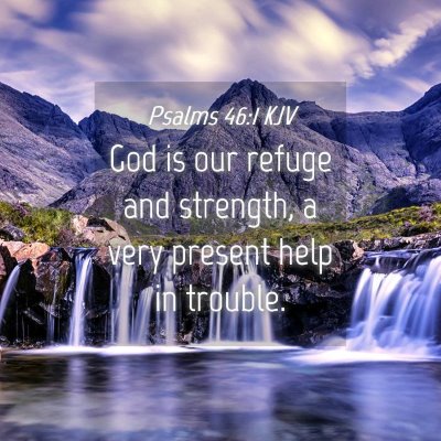 Picture 04 - Psalms 46:1 KJV - God is our refuge and strength, a very present - Bible Verse Picture