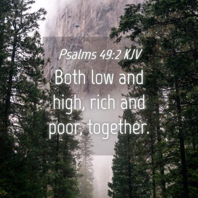 Picture 04 - Psalms 49:2 KJV - Both low and high, rich and poor, - Bible Verse Picture