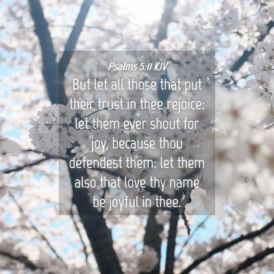 Picture 04 - Psalms 5:11 KJV - But let all those that put their trust in thee - Bible Verse Picture