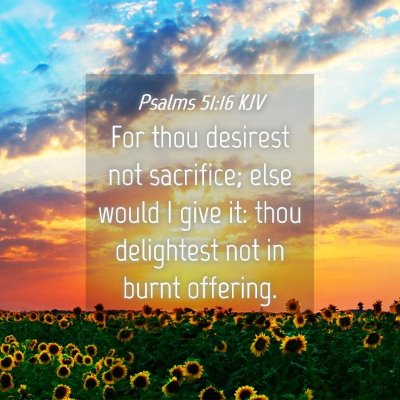 Picture 04 - Psalms 51:16 KJV - For thou desirest not sacrifice; else would I - Bible Verse Picture