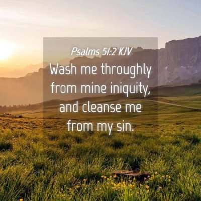 Picture 04 - Psalms 51:2 KJV - Wash me throughly from mine iniquity, and cleanse - Bible Verse Picture