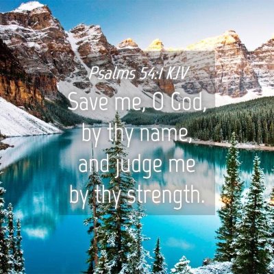 Picture 04 - Psalms 54:1 KJV - Save me, O God, by thy name, and judge me by thy - Bible Verse Picture