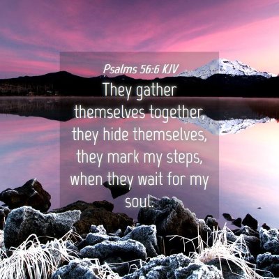 Picture 04 - Psalms 56:6 KJV - They gather themselves together, they hide - Bible Verse Picture
