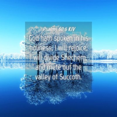 Picture 04 - Psalms 60:6 KJV - God hath spoken in his holiness; I will rejoice, - Bible Verse Picture
