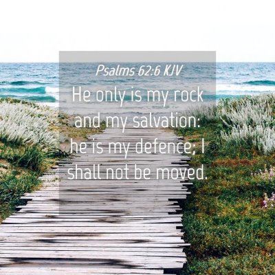 Picture 04 - Psalms 62:6 KJV - He only is my rock and my salvation: he is my - Bible Verse Picture