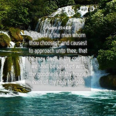 Picture 04 - Psalms 65:4 KJV - Blessed is the man whom thou choosest, and - Bible Verse Picture