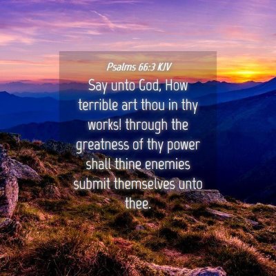 Picture 04 - Psalms 66:3 KJV - Say unto God, How terrible art thou in thy works! - Bible Verse Picture