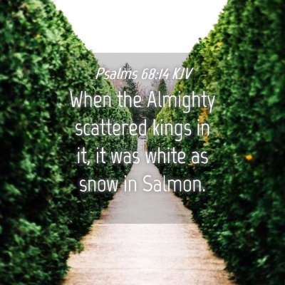 Picture 04 - Psalms 68:14 KJV - When the Almighty scattered kings in it, it was - Bible Verse Picture