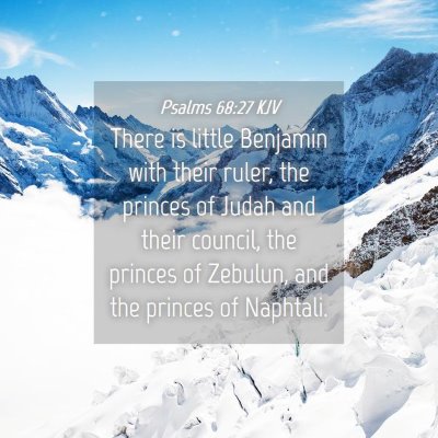 Picture 04 - Psalms 68:27 KJV - There is little Benjamin with their ruler, the - Bible Verse Picture