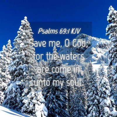 Picture 04 - Psalms 69:1 KJV - Save me, O God; for the waters are come in unto - Bible Verse Picture
