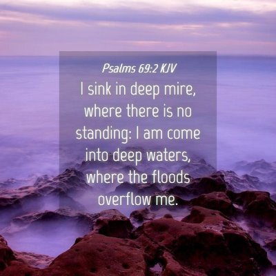 Picture 04 - Psalms 69:2 KJV - I sink in deep mire, where there is no standing: - Bible Verse Picture