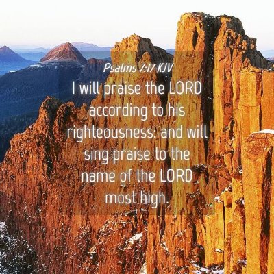 Picture 04 - Psalms 7:17 KJV - I will praise the LORD according to his - Bible Verse Picture