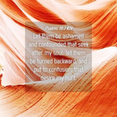 Picture 04 - Psalms 70:2 KJV - Let them be ashamed and confounded that seek - Bible Verse Picture