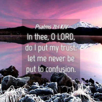 Picture 04 - Psalms 71:1 KJV - In thee, O LORD, do I put my trust: let me never - Bible Verse Picture
