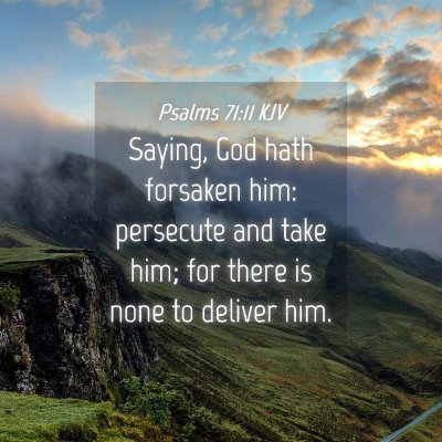 Picture 04 - Psalms 71:11 KJV - Saying, God hath forsaken him: persecute and take - Bible Verse Picture