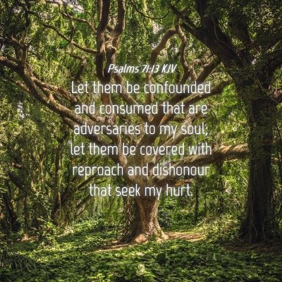 Picture 04 - Psalms 71:13 KJV - Let them be confounded and consumed that are - Bible Verse Picture